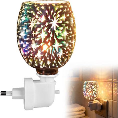 Lampe à Parfum Electrique, 80 X 70 mm Brûleur De Cire électrique, Lampe Aromatique 3D, Lampe Chauffante De Brûleur De Fusion pour Cadeaux à La Maison pour Cadeaux à La Maison (1/5)