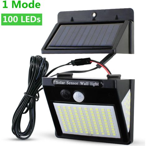 (1 pièce de 100 LED séparées) Lampe solaire LED d'extérieur avec capteur, applique murale étanche, compatible avec la lumière du soleil, décoration de jardin (1/5)