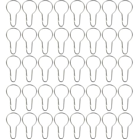 MINKUROW - Juego De 40 Anillas Para Cortina De Ducha, Ganchos Para Colgar Para Clasificar Y Organizar, Cromados (1/5)
