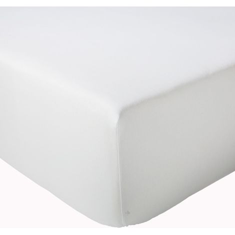 Drap housse en percale de coton uni PASSION PERCALE Bonnet de 30 cm 140x190 cm (1/5)