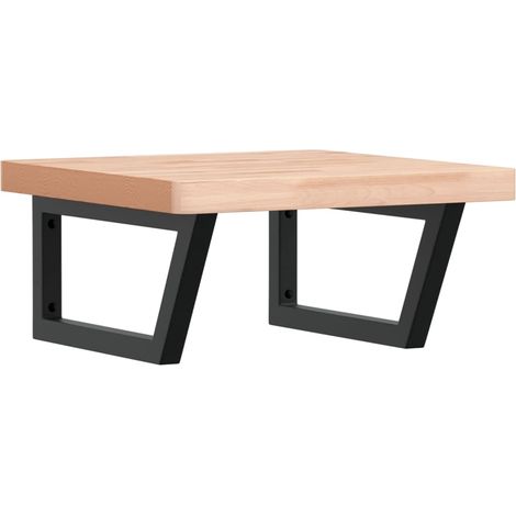 Maison Exclusive - Waschbeckenregal Wandmontage Stahl und Massivh