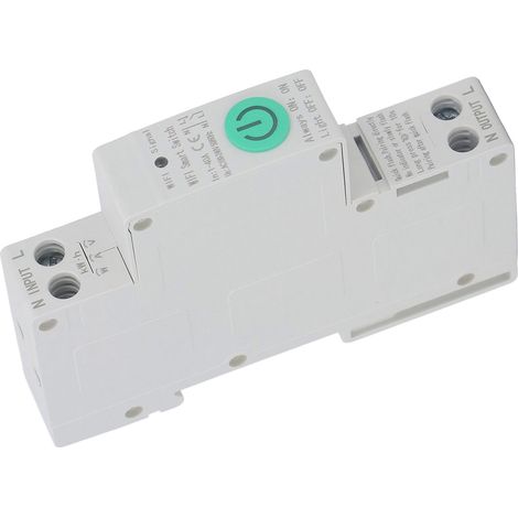 Tuya 40A 1P WLAN-Automatikschalter, intelligenter Leitungsschutzschalter mit Fehlerstromzähler, Fernsteuerung per App, pneumatischer Schalter AC 100–240 V (1/5)