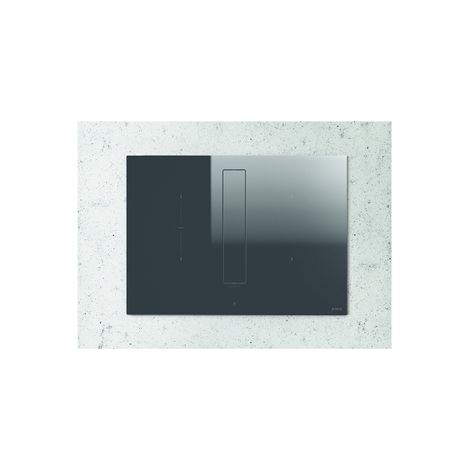 Elica – Plaque induction 4 foyers 7400W – Largeur 72 cm – Hotte intégrée recyclage 620 m3/h – Commandes sensitives avec minuteur