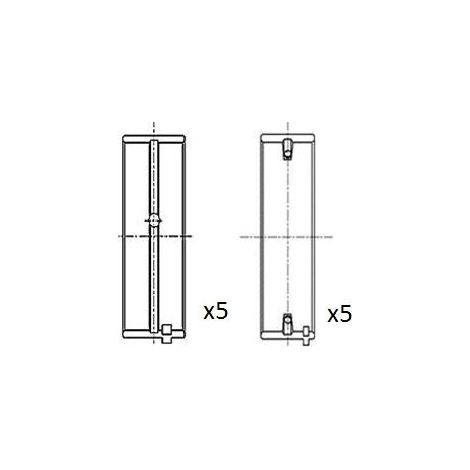 Coussinet de paliers de vilebrequin FAI AutoParts BM1002-STD ISUZU 8-94154-014-7