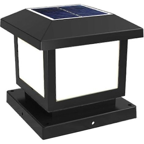 Kaelt - Lampe solaire LED pilier à minuterie étanche, éclairage solaire extérieur avec télécommande, éclairage de jardin pour clôture (1/5)