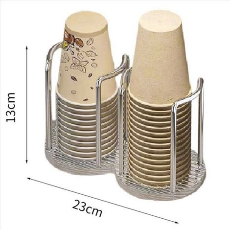 2X Distributeur de Gobelets en Papier Porte-Gobelets Organisateur de Gobelets Rangement Distributeur de Gobelets pour Rince-Bouche,b (1/4)
