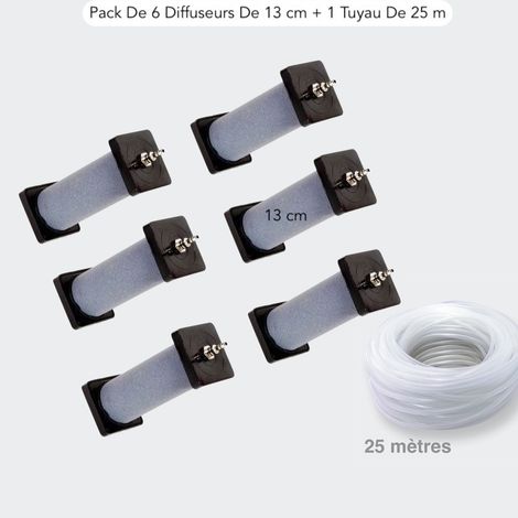 Pack de 6 Diffuseurs D'Air De 13 cm + 1 Tuyau De 25 m Pour Bassins (1/5)