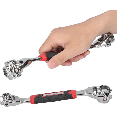 2-teiliges 8-in-1-Steckschlüssel-Set aus Kohlenstoffstahl, multifunktional, 360° drehbar (1/5)