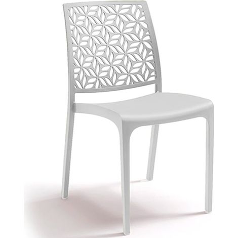 SEDIA RESINA "NINFA" BIANCO