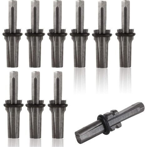 Coin Éclateur Pierre, 16mm Plug Wedge et Plumes Cales Béton, 10 Pièces Stone Splitter, Fendeur de Pierres, Outil Tailleur de Pierre pour Béton, Marbre, Granit (1/5)