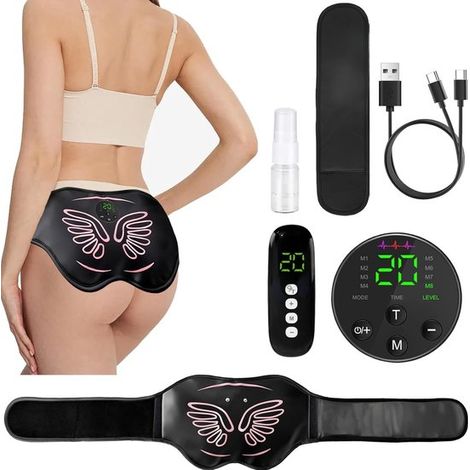 Entrenador de glúteos para mujer - Estimulador muscular de cadera y glúteos - Negro (1/5)
