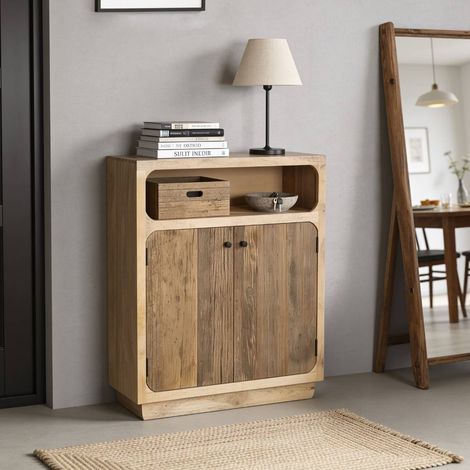 Buffet haut en bois de manguier et bois recyclé Barry (1/5)
