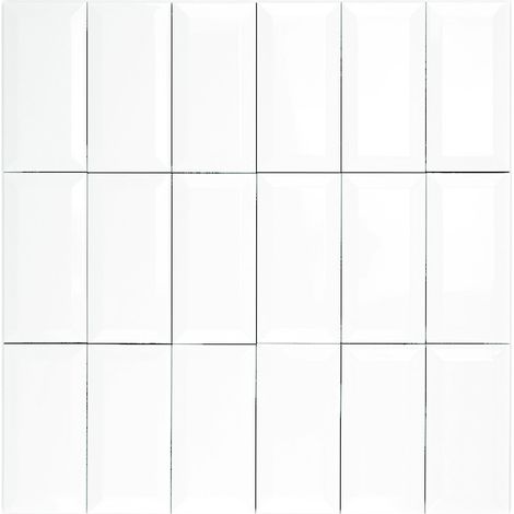 Carrelage Mur Ceramic Connection White Brillante 7,5x15 cm