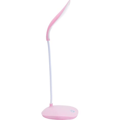 Lámpara de mesa táctil con 14 LED, puerto USB, tubo flexible y batería de 300 mAh (blanca). (1/5)