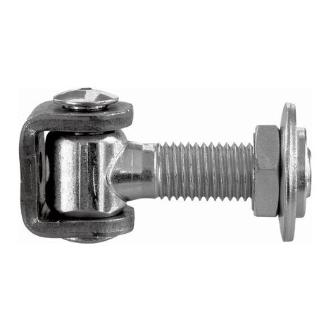 Deco Fer Forge – Gond de portail à battant avec écrou réglable – Filetage M20 – Acier zingué à souder – Longueur réglable pour portail 40mm minimum