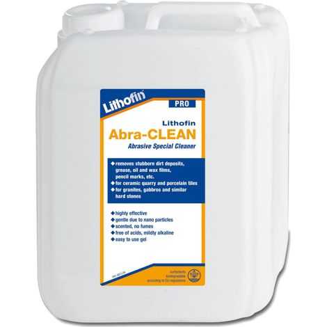 PRO Abra-CLEAN - Nettoyant alcalin spécial avec nanoparticules abrasives - Lithofin - 5 L