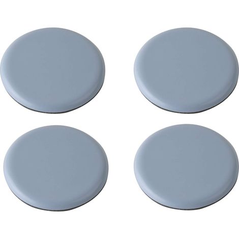 Meister, 645816, EasyGlider autoadesiva, diametro 40 mm, 4 pezzi, grigio