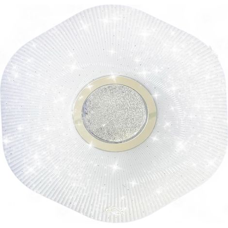 Plafoniera LED Soffitto Bianca 80w Luce Fredda Bordo Ondulto Cielo Stellato 1011 (1/5)