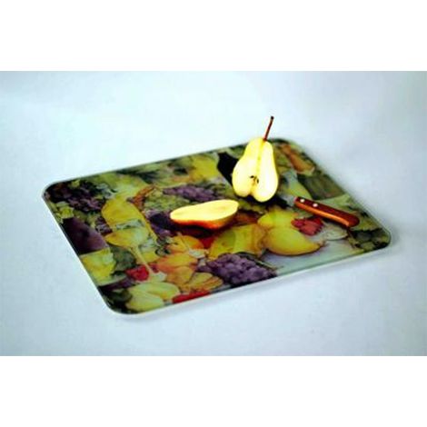 Planche à découper en verre lisse 30 x 40 cm – Hygiénique avec 4 patins anti-glisse – Pour préparations culinaires précises – Astuceo