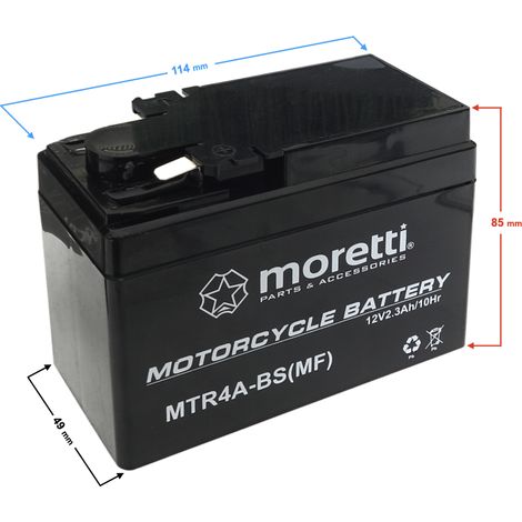 Moretti AGM (Gel) MTR4A-BS Batterie (1/4)