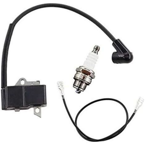 Bobine d'allumage avec bougie pour débroussailleuse Husqvarna 128R 128L 128LD 125C 125L 125E 125R – Performance fiable et efficace - 545046701 (1/5)