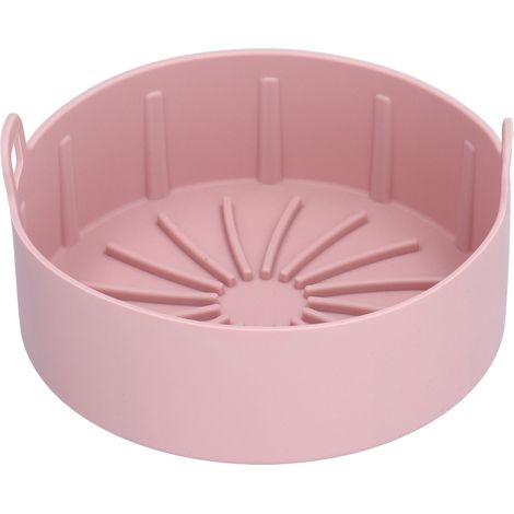 Panier de Friteuse Électrique Réutilisable en Silicone 16cm Rose, Accessoire de Cuisson Résistant de 20℃ à 220℃ (1/5)