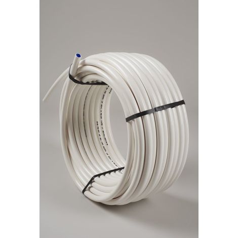 Tube PER 12 mm – Longueur 100 m – Blanc intérieur bleu – Faibles pertes de charge – Insensible à la corrosion – Elydan - tre12 (1/2)