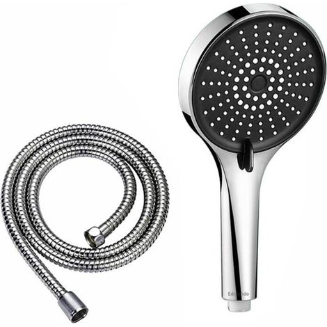 Pommeau de douche économique avec flexible - Argenté - Universel - Pommeau de douche avec flexible - Pommeau de douche économique (1/2)