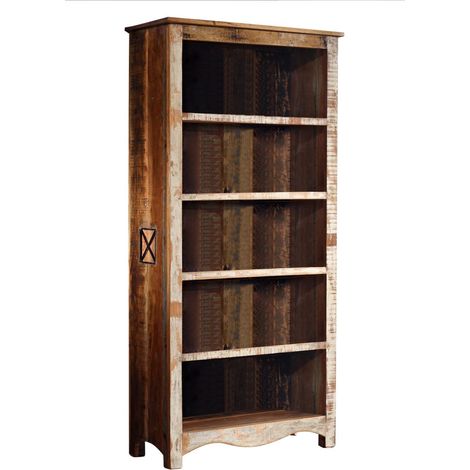scaffale in legno di Legno riciclato 90x40x190 multicolore laccato NATURE OF SPIRIT 57