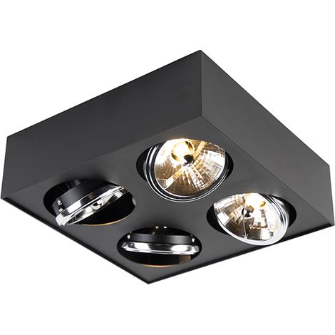 Design Spotlight Black Square 4-Light - Kaya (1/5)