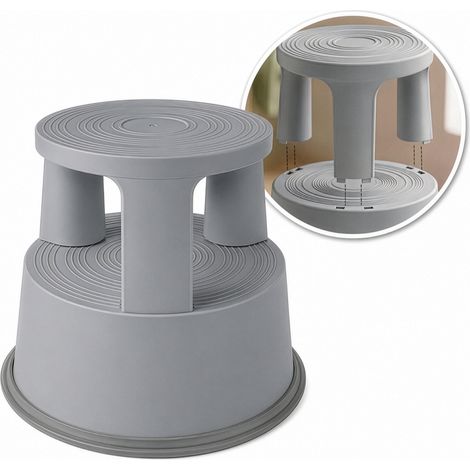Tabouret en rouleau Patte d'éléphant Plastique T7 Gris foncé