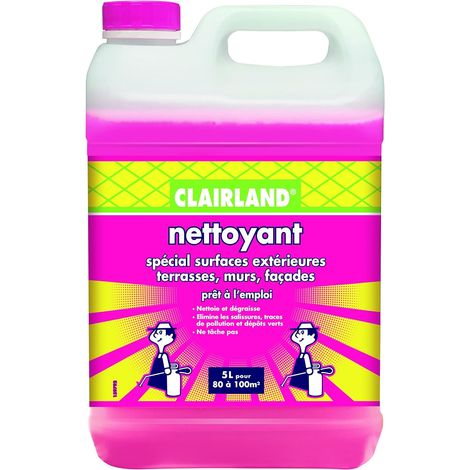Pulvérisateur Nettoyant spécial surfaces extérieures Terrasses, Façades, Murs, Concentré, Dose d’emploi : 5L/100m², 5 L, CLAIRDETER5000, Vert (1/5)