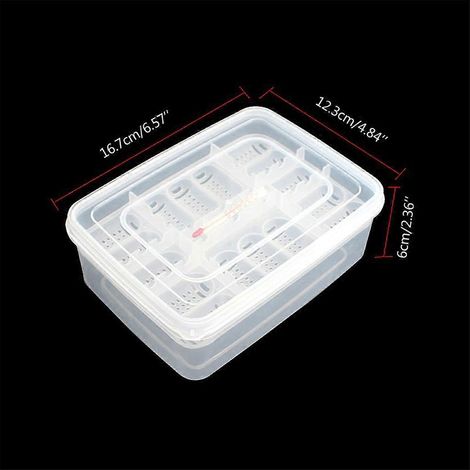 Incubateur à œufs de reptiles à 16 compartiments, boîte d'élevage pour reptiles, conteneur d'éclosion pour reptiles - 1 (1/4)