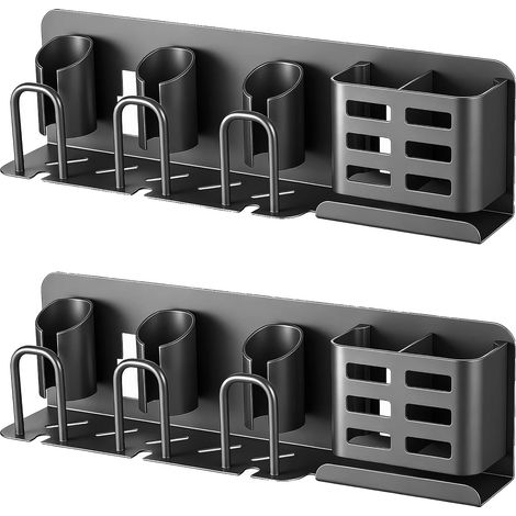 Porta spazzolini da parete, non necessita di foratura, 2 pezzi (1/2)