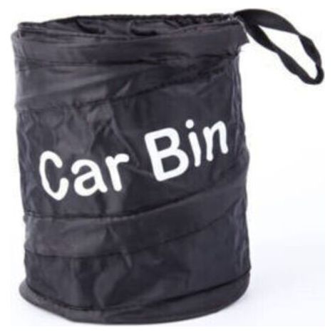 Portable Poubelle Voiture, Universel Poubelle étanche Voiture Interieur, Sacs de Rangement Suspendu pour Stockage des Collations et Collecte des Ordures 16X16X20cm Noir,