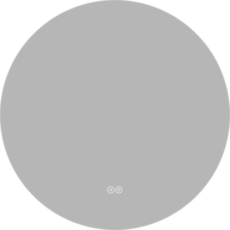 Miroir de salle de bains rond LED 70 cm avec éclairage arrière, anti-buée, 3 couleurs de lumière, variateur continu, fonction mémoire, interrupteur tactile (1/5)