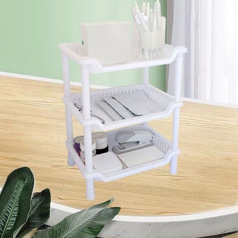 étagère de salle de bain Organisateur de Comptoir de Salle de Bain à 3 Niveaux, étagère de Rangement de meuble rangement (1/5)