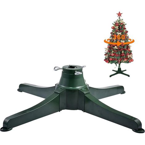 Support De Sapin De Noël Rotatif À 360°, Base Rotative Électrique Pour Sapin Artificiel Jusqu'à 7.8ft/9.87ft Et 80LBS, Plateau Tournant Robuste Et Stable Pour Sapin De Noël(65cm) (1/5)