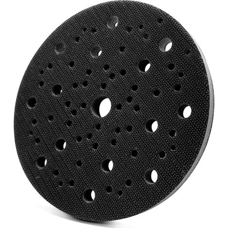 Plateau de ponçage souple pour Abranet 150 mm - En mousse souple - Pour papier abrasif Deros - 150 mm - 69 trous - Pour grille de ponçage - Accessoire pratique (1/5)
