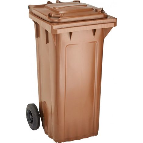 Bac Poubelle WAVE 120-l Plastique marron