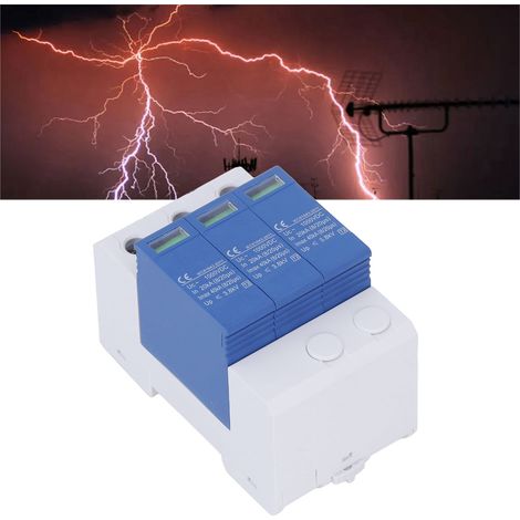 Parafoudre photovoltaïque CC SGSP-40 bleu et blanc, 1000 V, 40 kV, triphasé (1/5)