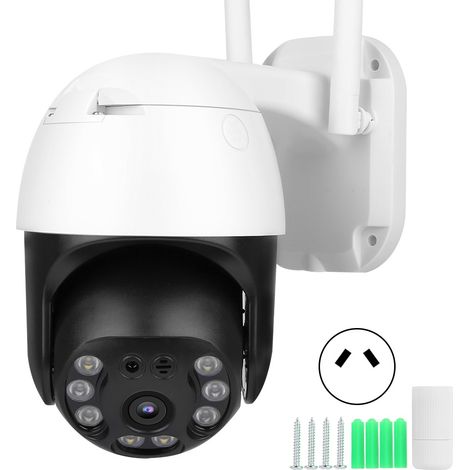 Caméra PTZ WiFi 3MP 8 LED IP66 étanche Détection Humaine Vision Nocturne Sécurité CCTV 100-240V (AU) (1/5)