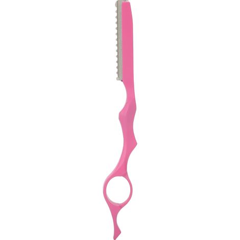 Rasoir à affiner les cheveux professionnel, couteau de coiffure pour désépaissir et texturiser, coupe en douceur, tondeuse de finition, lame de rasage pour estomper, rose, outil de barbier (1/5)