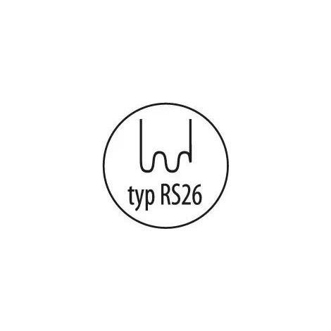 Graffette DEDRA per plastica RS26 - 0,6 mm, 100 pezzi - onda grande