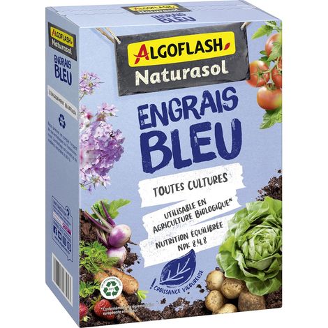 ALGOFLASH NATURASOL Engrais Bleu, Utilisable en Agriculture Biologique, Toutes Cultures, 1.5 kg, ABIOBLEU15, nc (1/4)