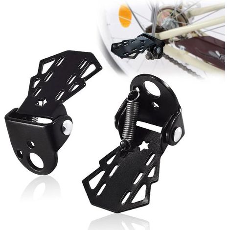 Repose-pieds arrière pliables pour vélo, pédales et supports en acier pour porte-bagages, accessoires de vélo pour VTT, vélo de ville et vélo de course (1/5)