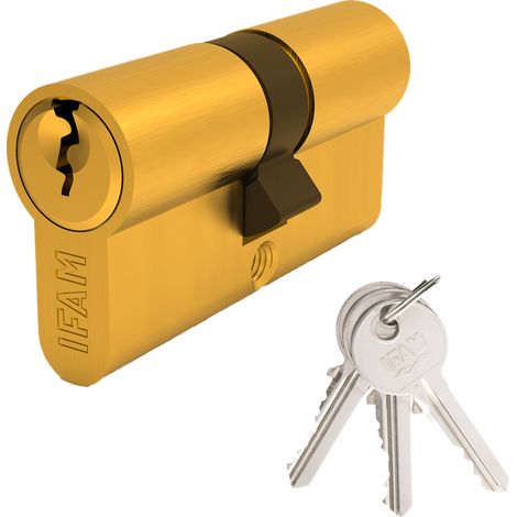 Cilindro di sicurezza ifam STS3040 dorato compatto 3 chiavi (1/2)