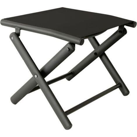 Repose-pieds de jardin - Pliable - En métal résistant aux intempéries - Meubles de jardin résistants aux intempéries - Anthracite/noir (1/4)