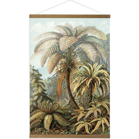 Art for the Home Luxus Kakemono Leinen Wandposter Jungle Filicinae - 100x70cm (1/5)