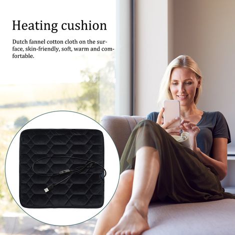 Coussin chauffant 5V pour voiture, coussin chauffant électrique antidérapant, housse chauffante pour chaise de bureau ou canapé. (1/5)